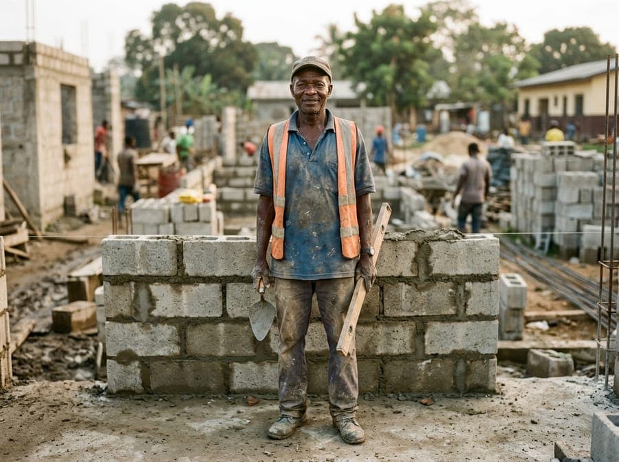 A verified Liberian mason at work